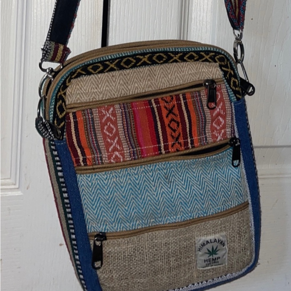 Hemp cross body purse